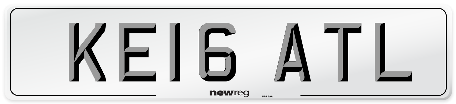 KE16 ATL Number Plate from New Reg